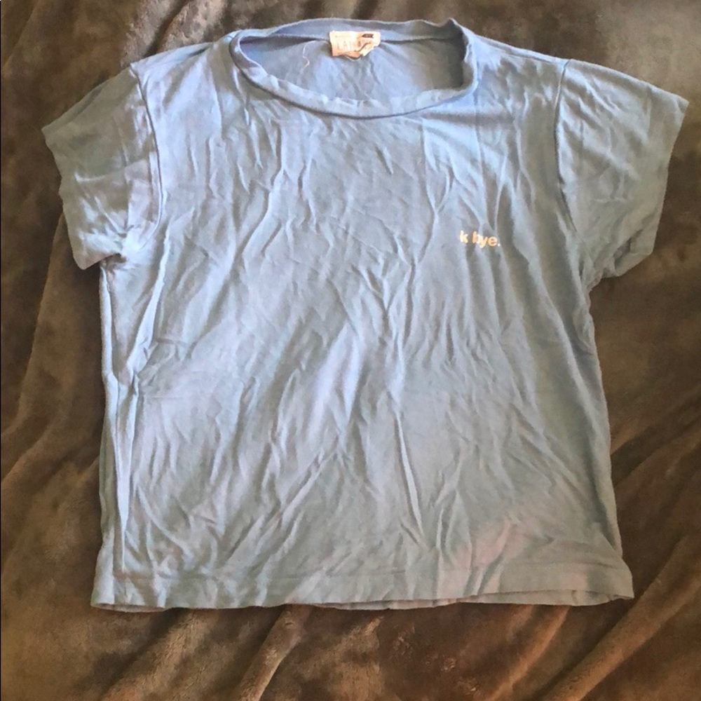Xs kbye blue crop top